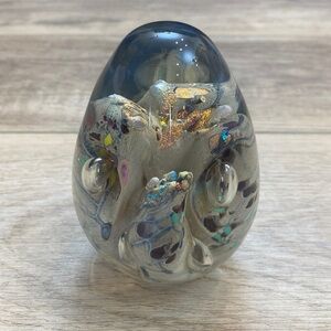 Rollin Karg Signed Art‎ Glass Paperweight